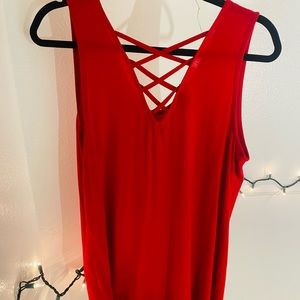 Red tank top